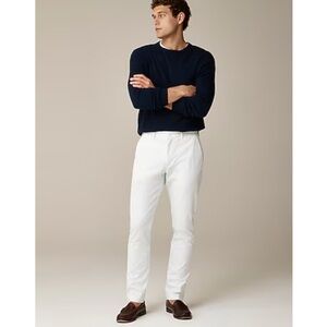 NWT J. Crew 1040 Athletic Tapered-Fit Men’s White (Ivory) Stretch Chino Pants